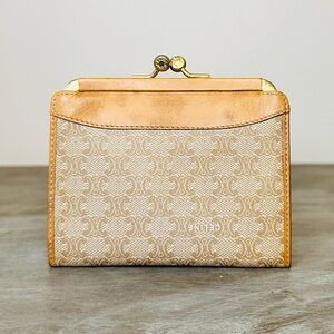 Celine Macadam Kiss Lock Compact Wallet